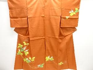 アンティーク　白山紬　枝花模様着物